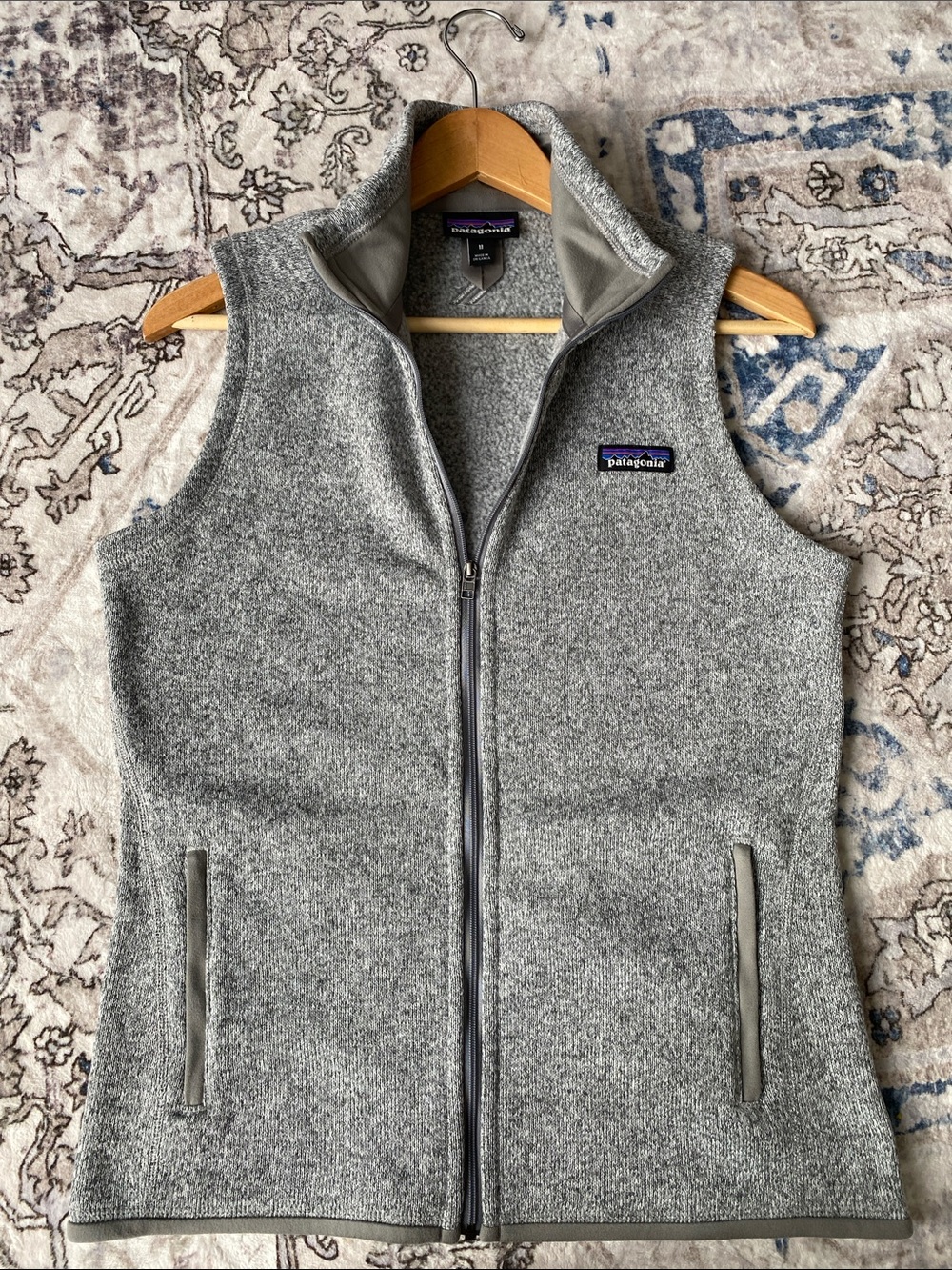 NWOT Patagonia Gray Heathered Fleece Vest